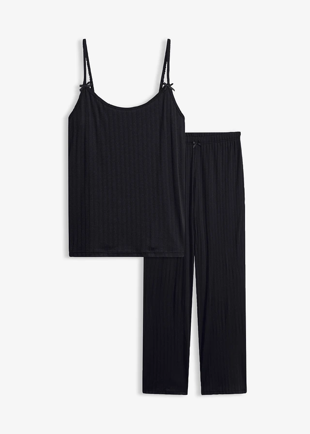 Pyjama van zachte pointelle jersey