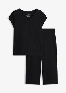 Capri pyjama met wijde culotte