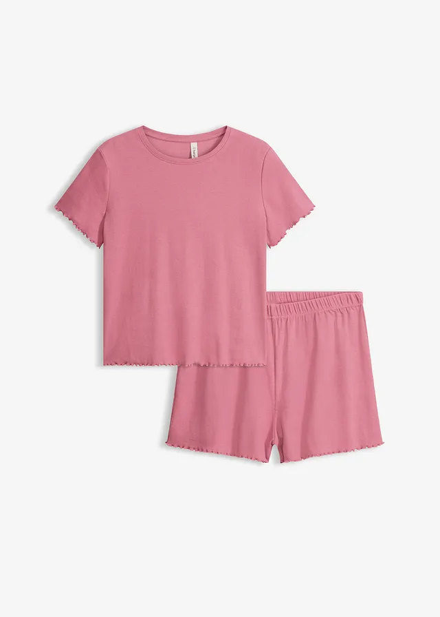 Pyjashort finement côtelé