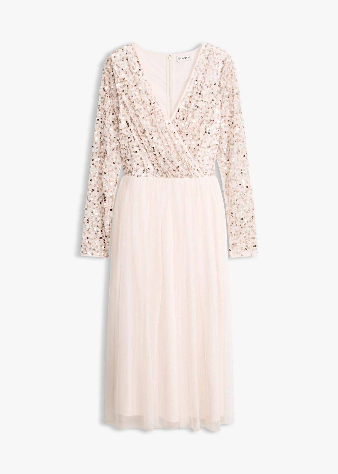 Robe de cocktail brodée de sequins • rose clair • Boutique bonprix