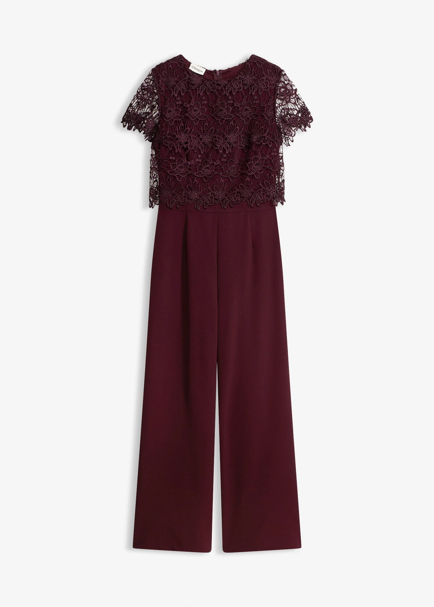 Combinaison douce en matière néoprène avec dentelle • bordeaux • Boutique bonprix