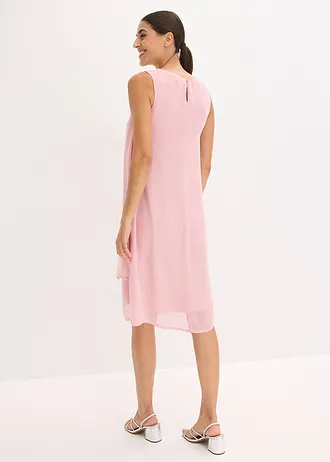 Robe en crêpe avec application de strass • rose cendré • Boutique bonprix