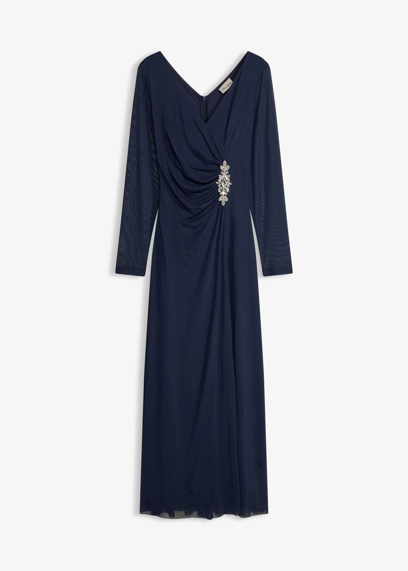 Galajurk van zacht tule met decoratieve steentjes • donkerblauw • bonprix online shop