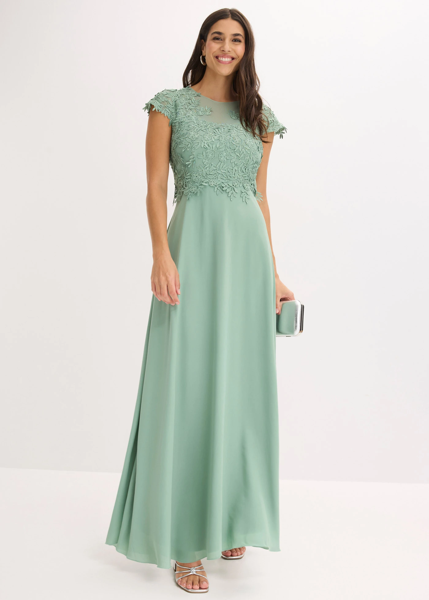 Rochie de seară • verde pastel • magazin bonprix