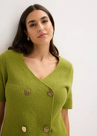 Gilet en maille • vert mousse • Boutique bonprix