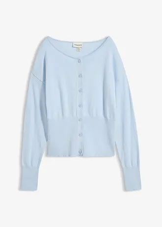 Fijn gebreid vest met ronde hals