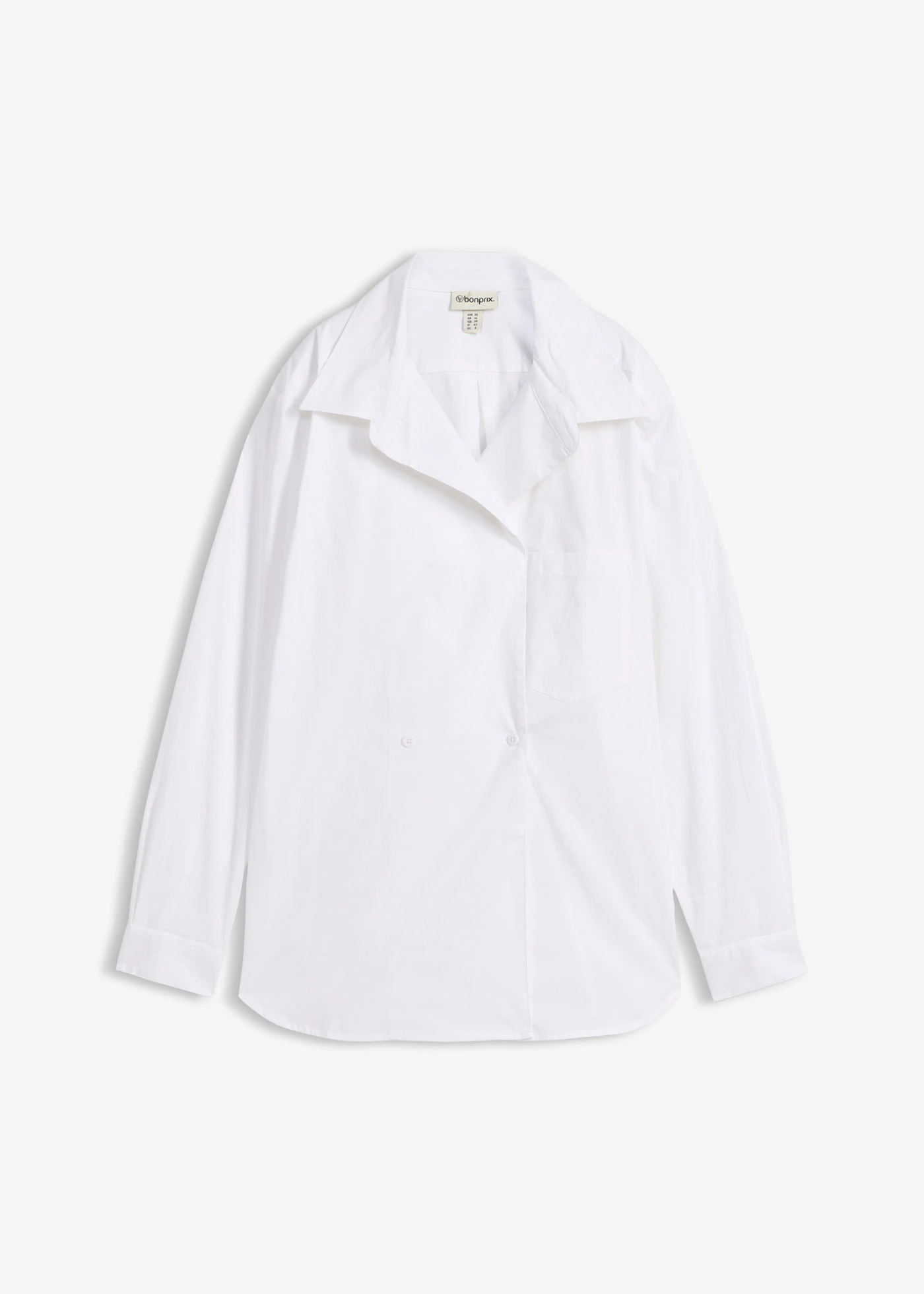 Lange blouse • wit • bonprix online shop