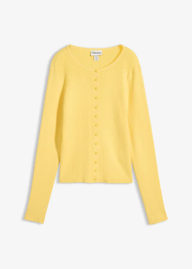 Gilet en fine maille • jaune moyen • Boutique bonprix