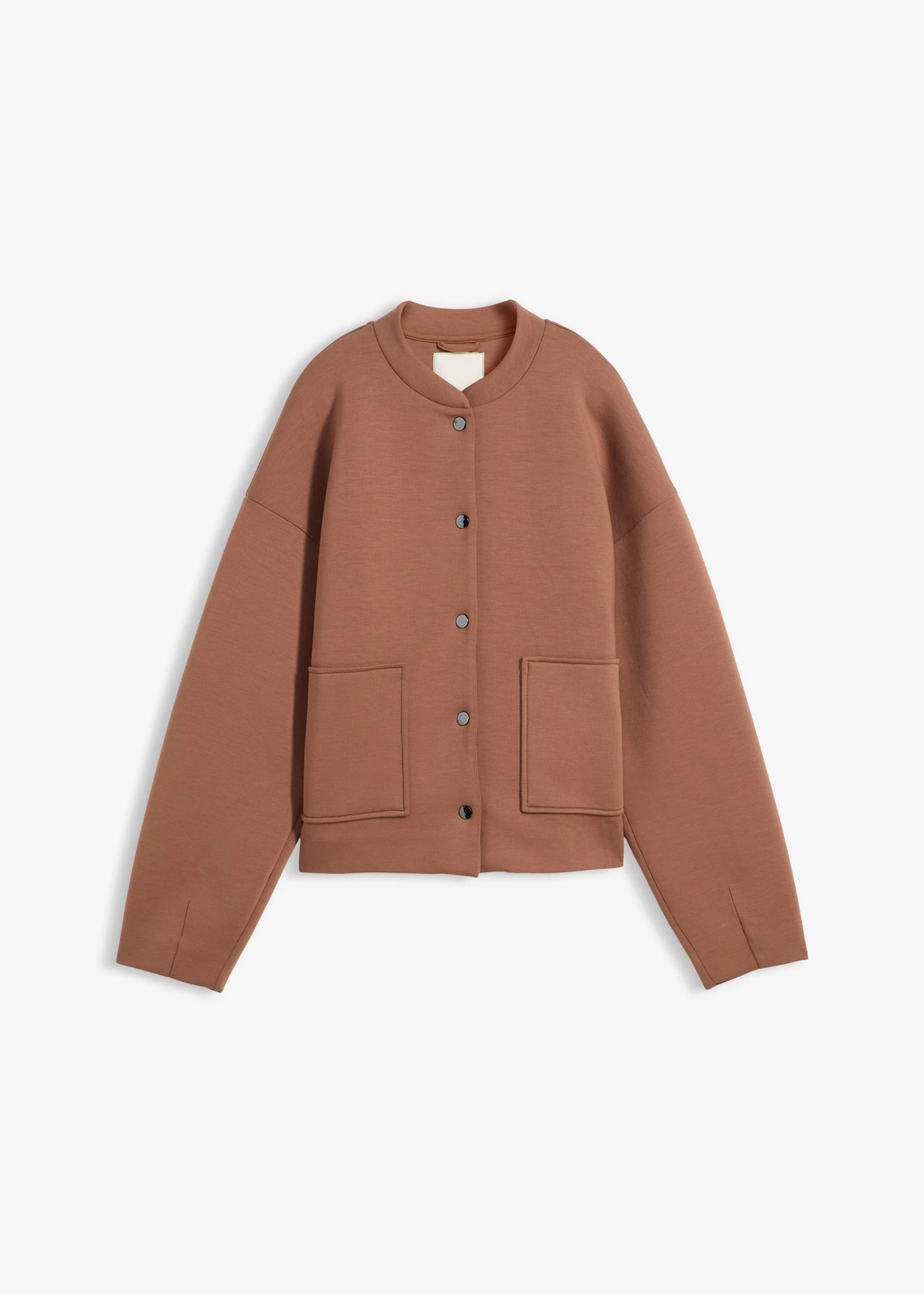 Bomber van comfortabele scuba • kastanjebruin • bonprix online shop