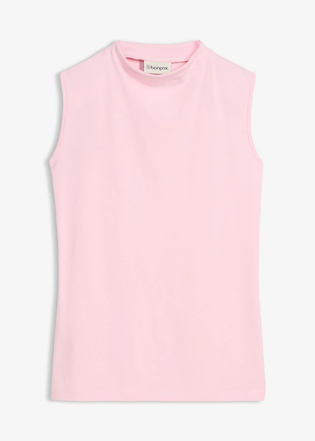 Top din mix de material elastic cu bumbac • roz cristal • magazin bonprix