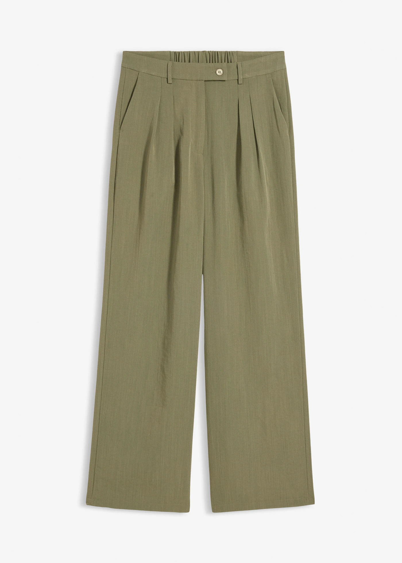 Nadrág dekoratív gombbal, viszkóz-keverékből • hínár • bonprix áruház