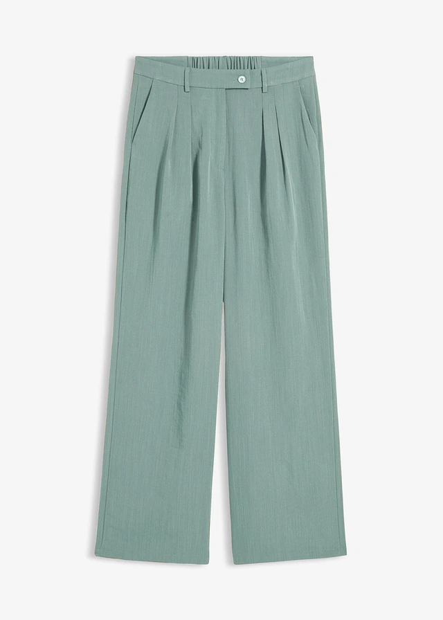 Broek met decoratieve knoop van een viscose-mix