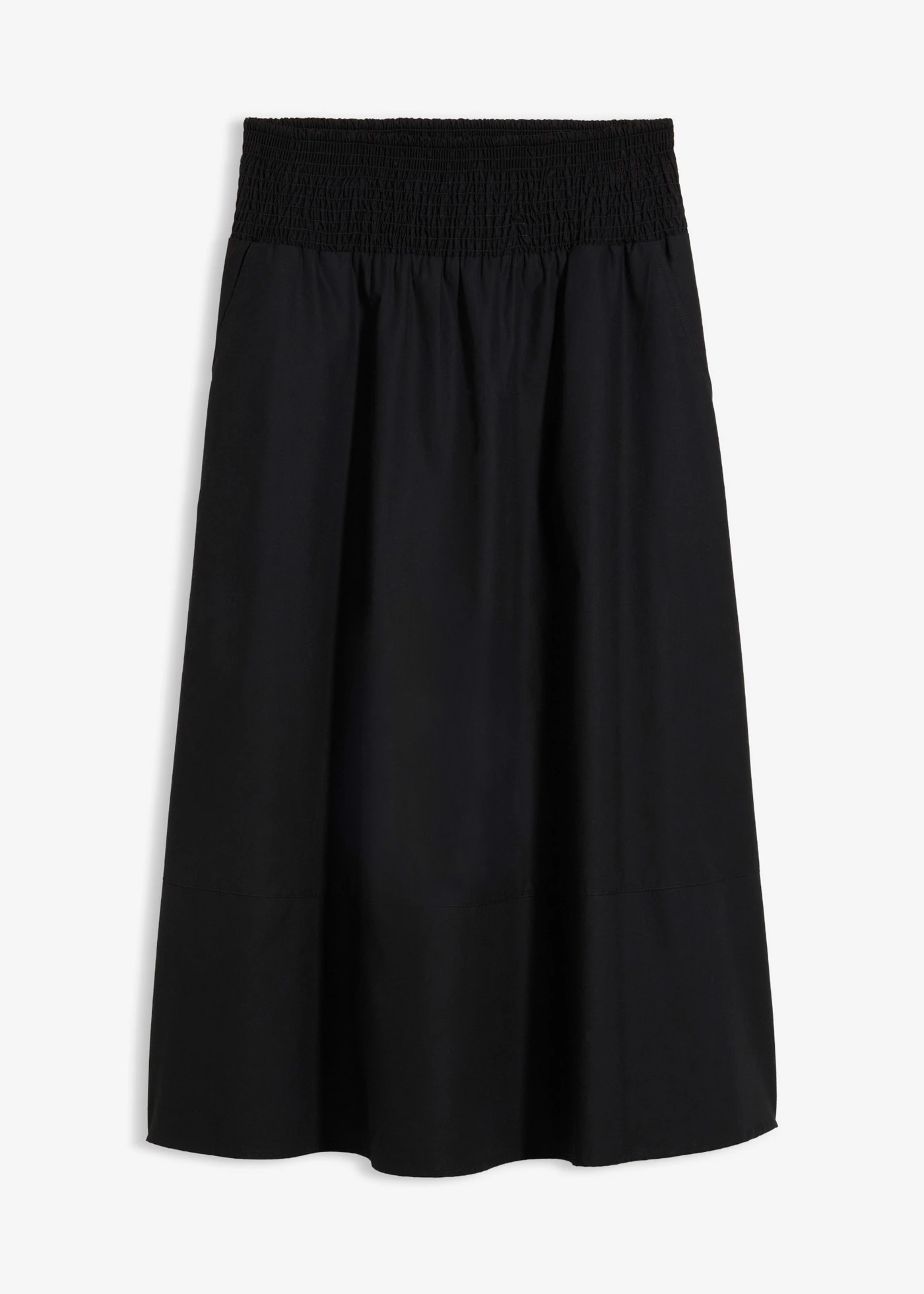 Jupe midi 100% coton • noir • Boutique bonprix