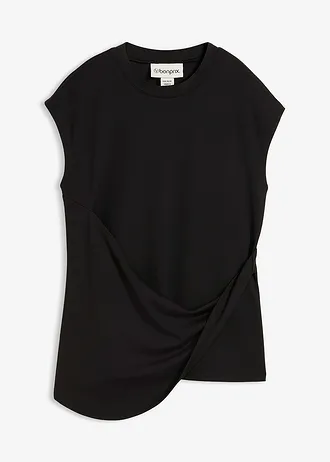 T-shirt à base asymétrique • noir • Boutique bonprix