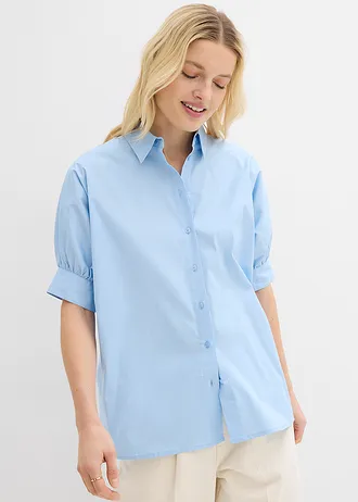 Chemisier oversize, Couleur: bleu clair