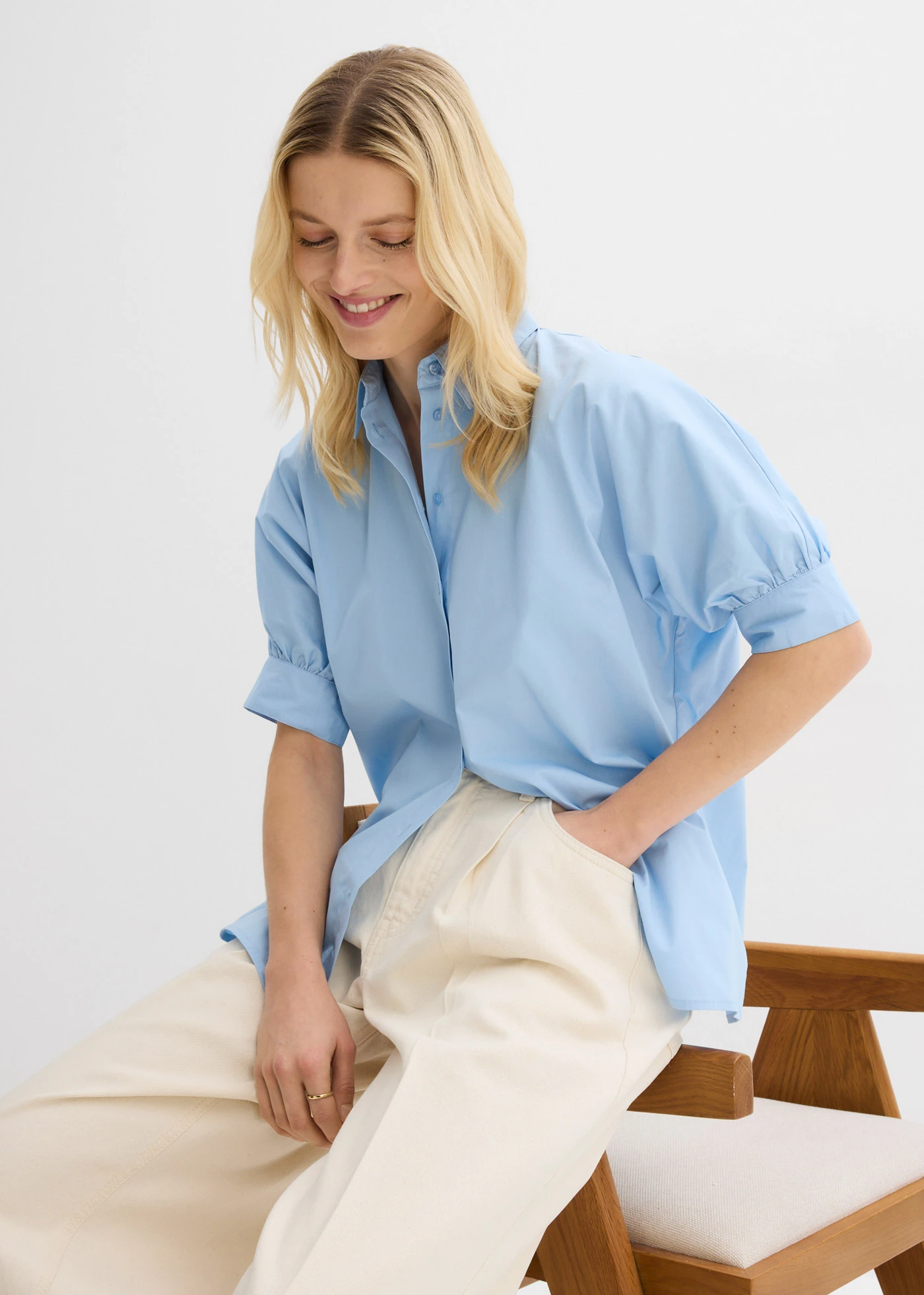 Bluzka oversize • jasnoniebieski • sklep bonprix