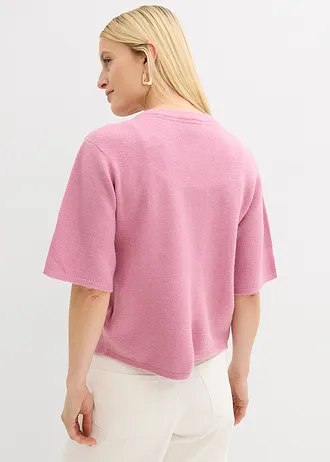 Gilet en fine maille à nouettes • mauve • Boutique bonprix