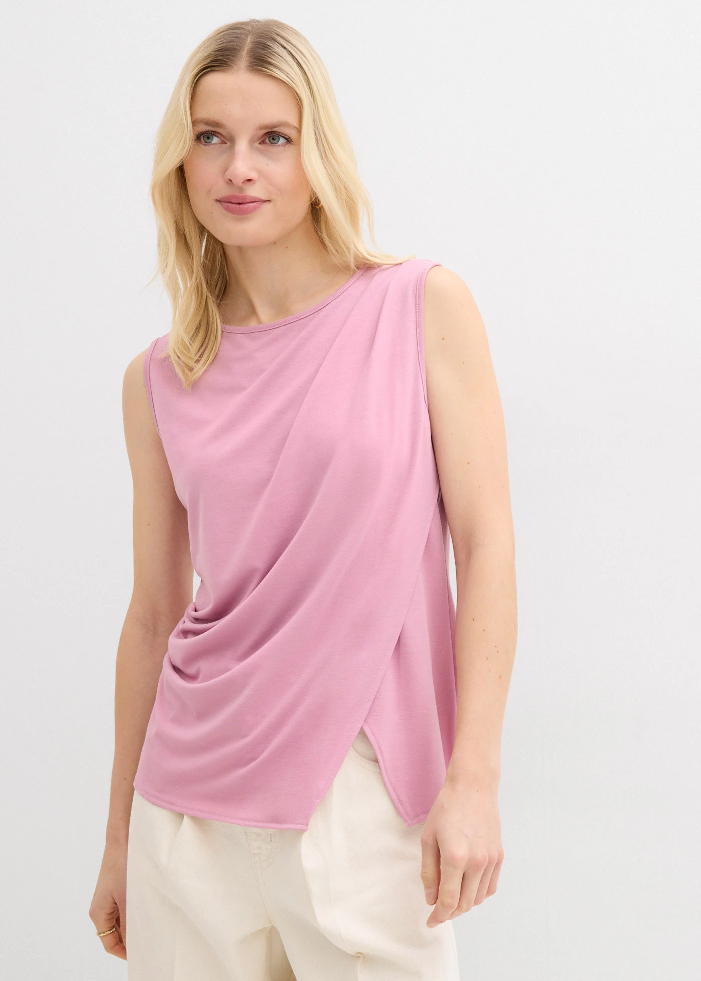 Asymmetrische top • mauve • bonprix online shop