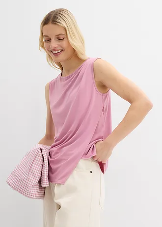 Asymmetrische top • mauve • bonprix online shop