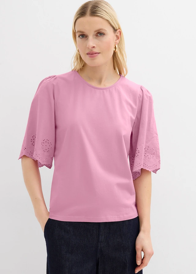 Shirt met broderie anglaise • mauve • product-page.page-title-suffix