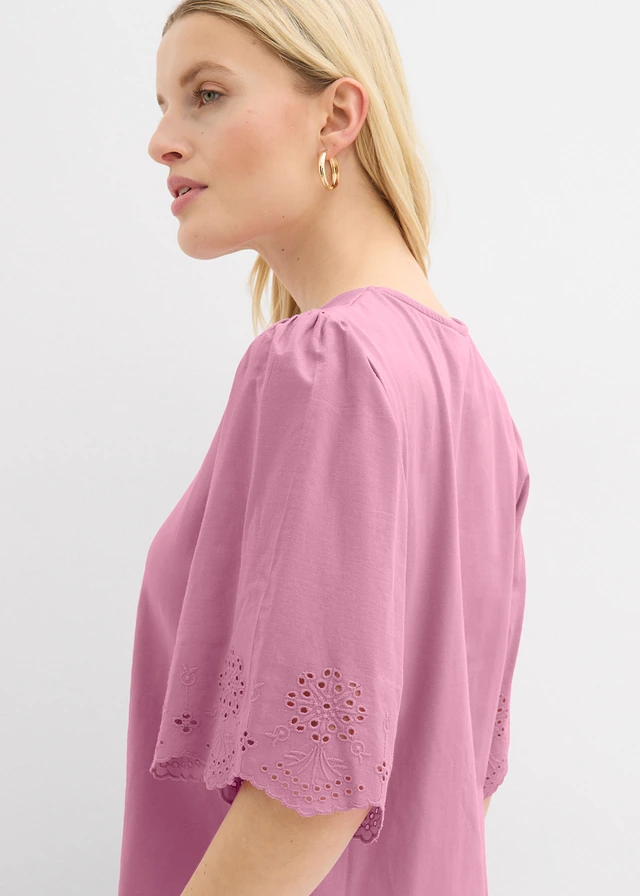 Shirt met broderie anglaise • mauve • product-page.page-title-suffix