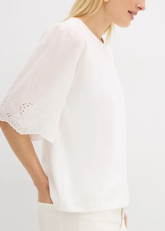 Shirt met broderie anglaise • wit • product-page.page-title-suffix