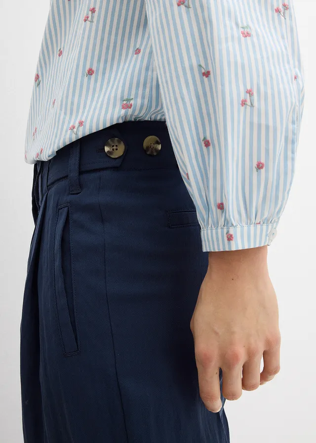Pantalon en twill à taille réglable • bleu foncé • product-page.page-title-suffix