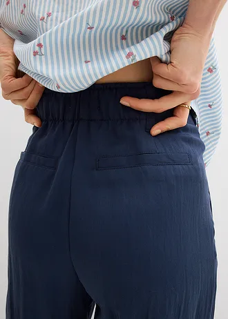 Twill nadrág szabályozható derékbőséggel • sötétkék • bonprix áruház