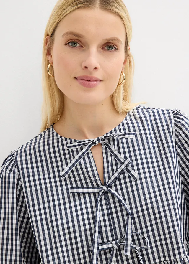 Blouse à nouettes • bleu foncé/blanc • product-page.page-title-suffix