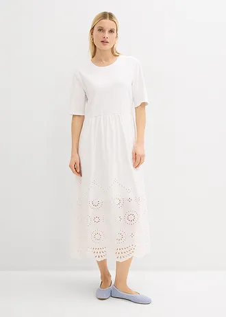 Robe longue 100% coton • blanc • Boutique bonprix