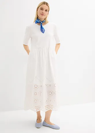 Maxi jurk van puur katoen • wit • bonprix online shop
