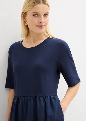 Maxi jurk van puur katoen • donkerblauw • bonprix online shop