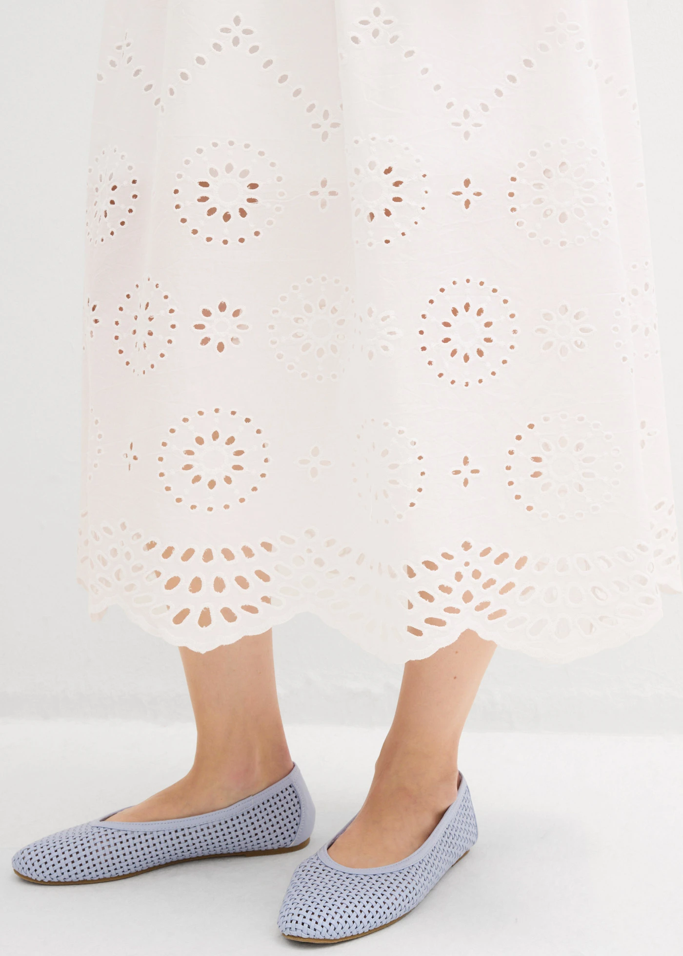 Robe longue 100% coton • blanc • Boutique bonprix