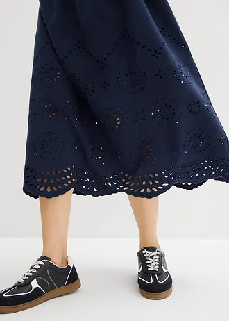 Maxi jurk van puur katoen • donkerblauw • bonprix online shop
