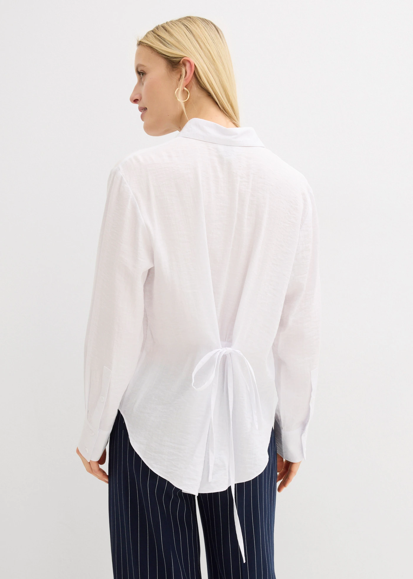 Overhemdblouse van een soepele viscosemix • wit • bonprix online shop