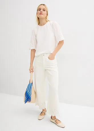 Culotte in een elastische katoenmix • wit • bonprix online shop