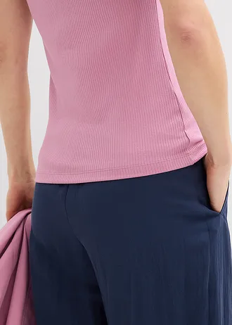 Geribd shirt in een viscosemix • mauve • bonprix online shop