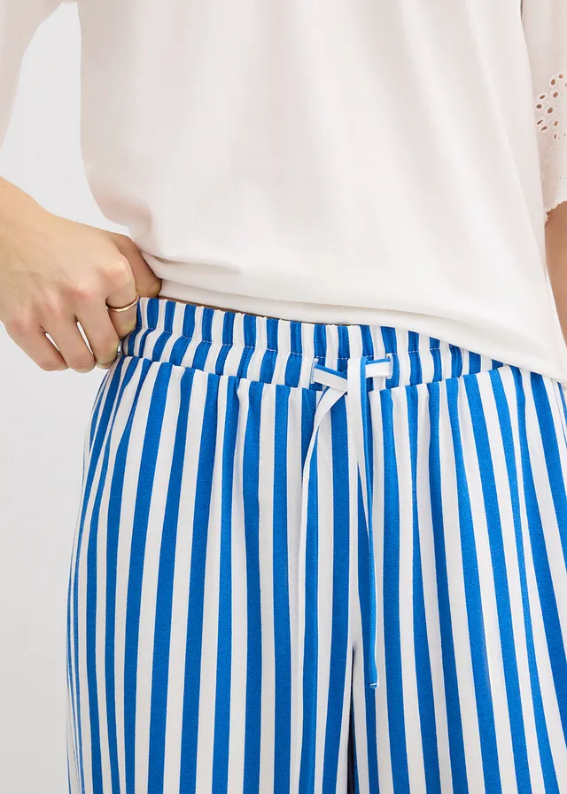 Marlene Dietrich broek van soepelvallende viscosemix • arctisch blauw-wit • product-page.page-title-suffix