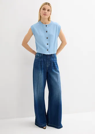 Vestă tricotată, culoare: bleu