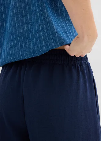 Spodnie culotte z miękkiej mieszanki wiskozy • granatowy • sklep bonprix