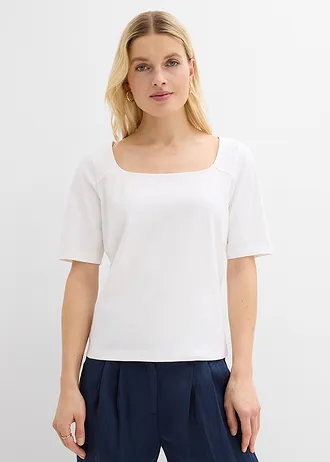 T-shirt en coton épais • blanc • Boutique bonprix