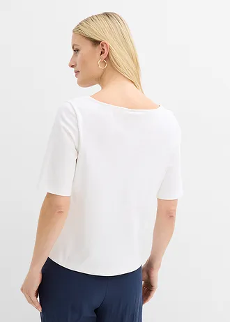 Póló nehéz bio-pamutból • fehér • bonprix áruház