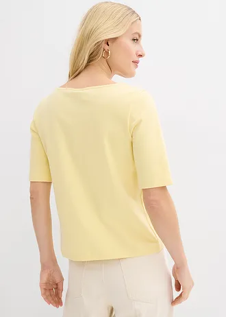 T-shirt van zwaar biologisch katoen • lichtgeel • bonprix online shop
