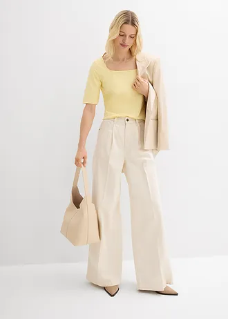 T-shirt en coton épais • jaune clair • Boutique bonprix