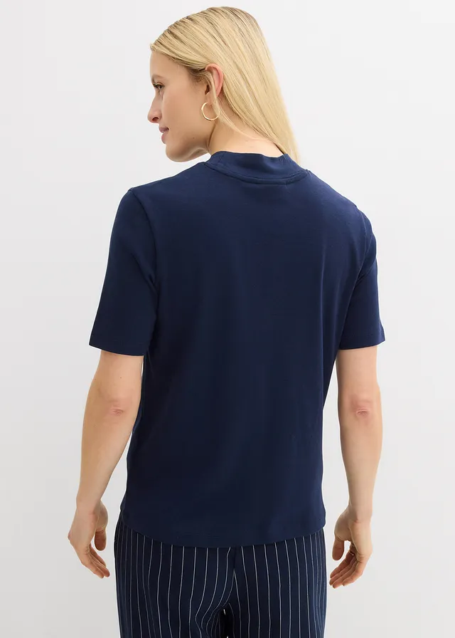 T-shirt côtelé 100% coton • bleu foncé • product-page.page-title-suffix