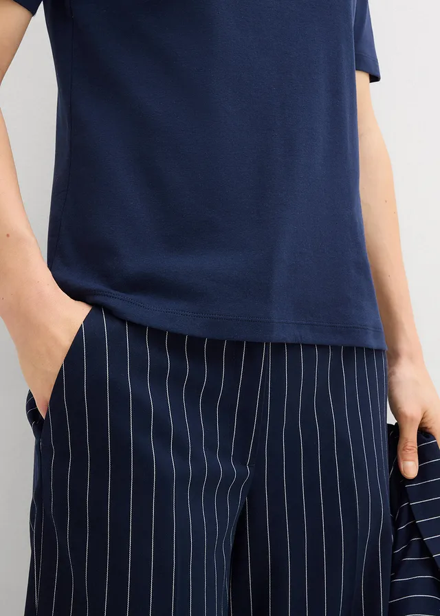 T-shirt côtelé 100% coton • bleu foncé • product-page.page-title-suffix