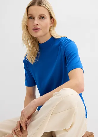 Bluză ripsată din bumbac 100% • albastru arctic • magazin bonprix