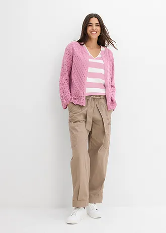 Cropped cargo broek • taupe • bonprix online shop