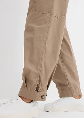 Cropped cargo broek • taupe • bonprix online shop