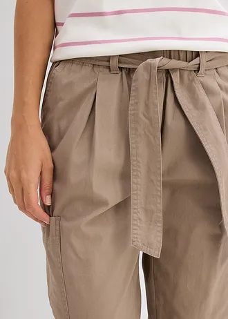 Cropped cargo broek • taupe • bonprix online shop